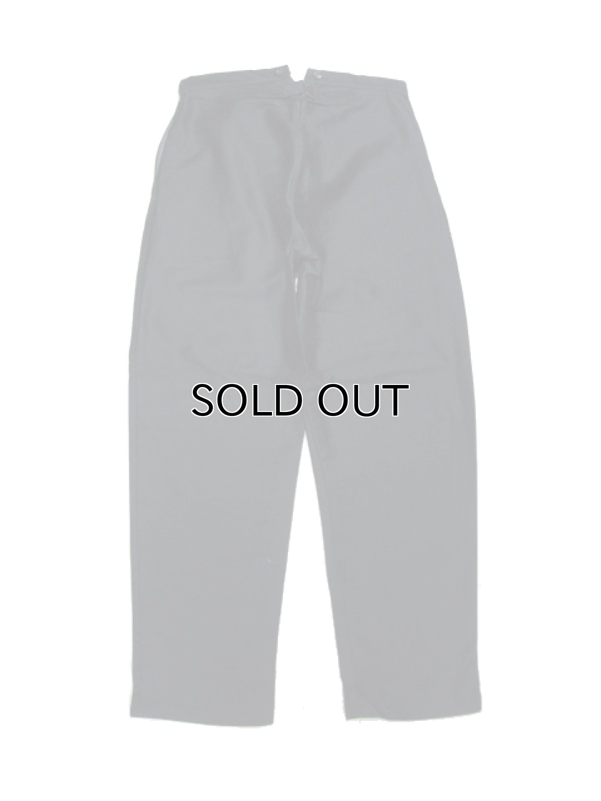 画像2: 1950's French Black Cotton Moleskin Trousers DEAD STOCK size w 33 inch (表記 40) (2)