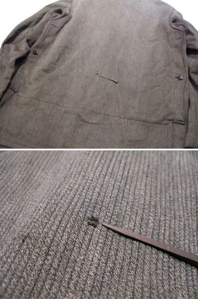 画像3: 1950's French Cotton Pique Hunting Jacket　BROWN　size M (表記なし)