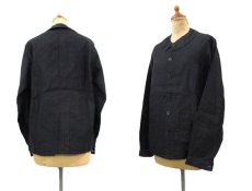 画像2: 1940's French Work Black Cotton Moleskin Jacket Light Weight Dead Stock - one wash　size S (表記なし) (2)