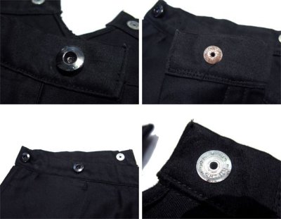 画像2: 1950's French Black Cotton Moleskin Trousers DEAD STOCK　size w 33 inch (表記 40)