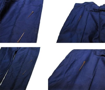 画像2: 1940's French Blue Cotton Moleskin Trousers DEAD STOCK - One Wash　size w ~38 inch (表記 不明)