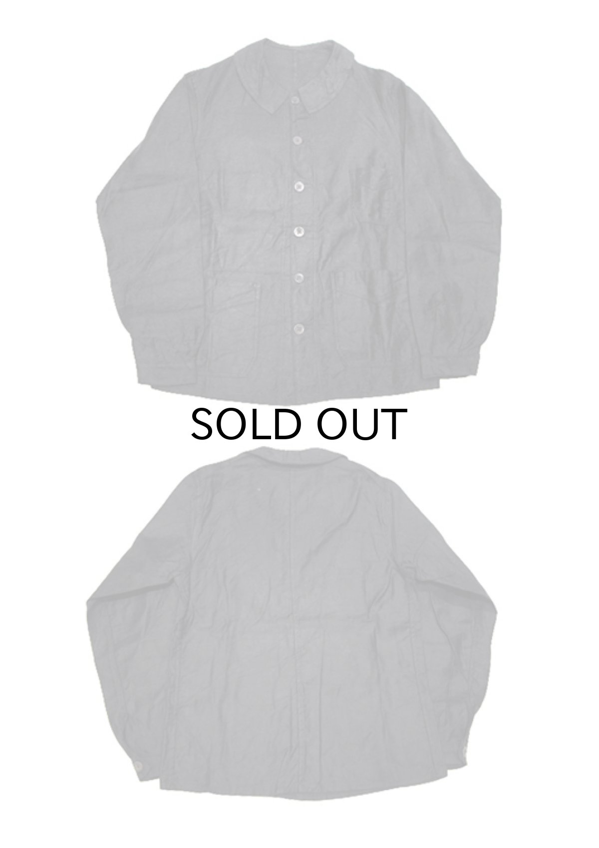 画像5: 1940's French Work Black Cotton Moleskin Jacket Light Weight Dead Stock - one wash　size S (表記なし) (5)