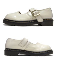 画像2: Dr.Martens Patent Leather Strap Shoes made in ENGLAND　Cream　size 25.5 cm ~ 26 cm (2)