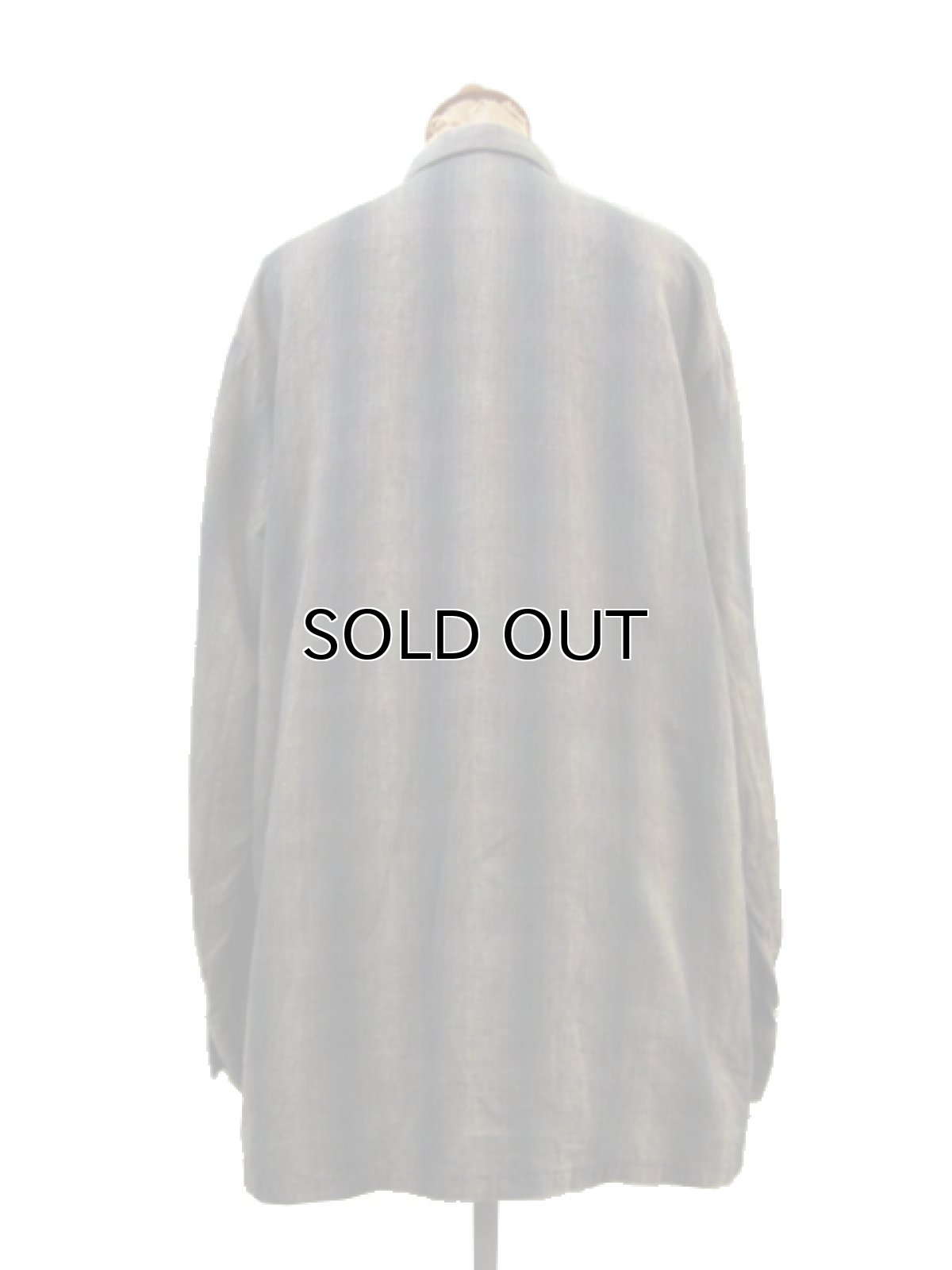 画像2: 1960's~ French "EEB" Ombrer Check L/S Box Shirts　Brown / Green　size M (表記 不明) (2)