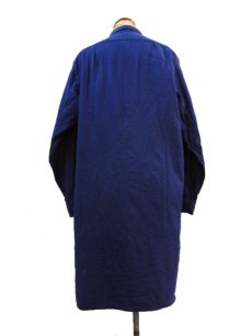 画像2: 1960's French Blue Cotton Flannel Pullover Shirts Dead Stock - one wash　size S - M (38) (2)