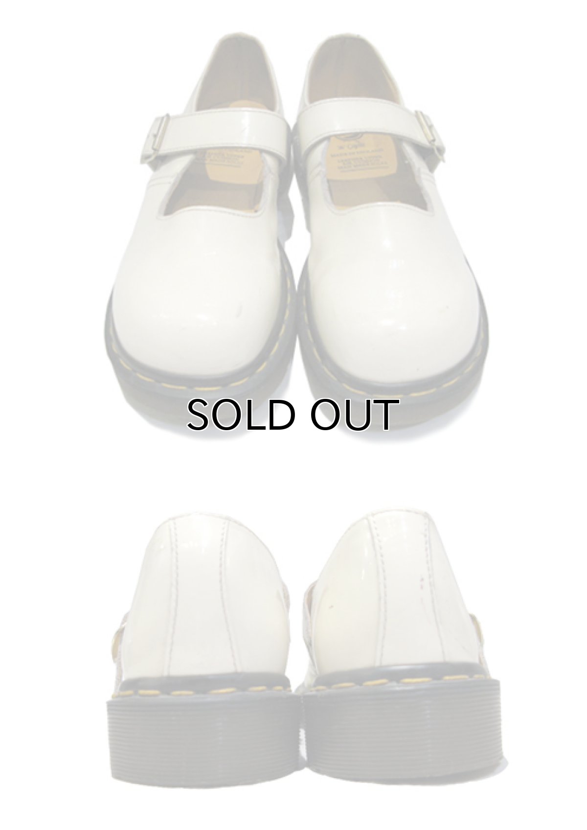 画像3: Dr.Martens Patent Leather Strap Shoes made in ENGLAND　Cream　size 25.5 cm ~ 26 cm (3)