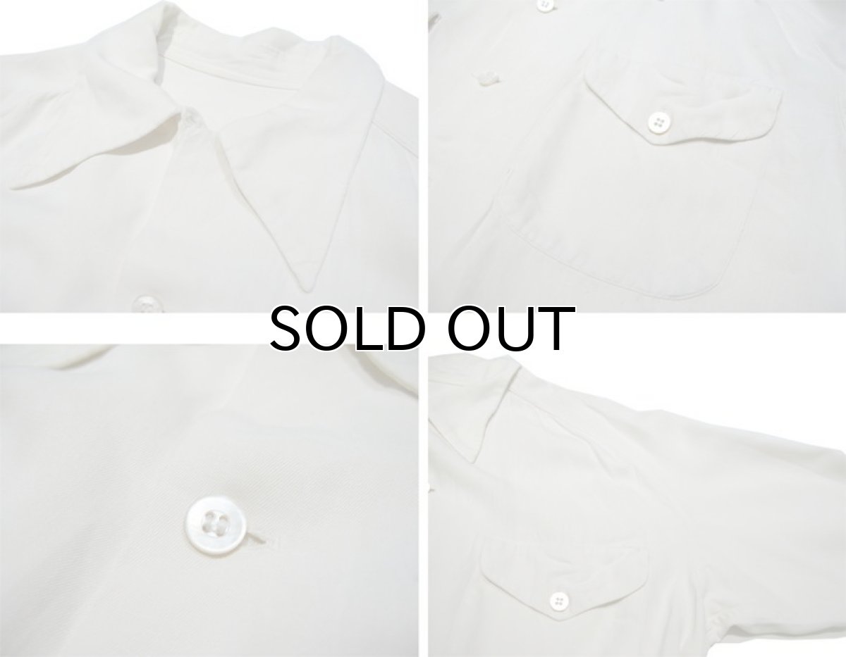 画像3: 1940's~ Raglan Sleeve L/S Rayon Shirts NATURAL size M - L (表記 なし) (3)