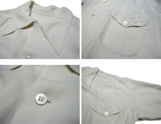 画像3: 1940's~ Raglan Sleeve L/S Rayon Shirts　NATURAL　size M - L (表記 なし) (3)