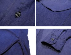 画像5: 1960's French Blue Cotton Flannel Pullover Shirts Dead Stock - one wash　size S - M (38) (5)
