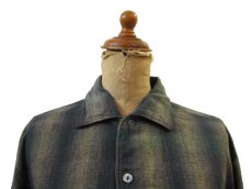 画像3: 1960's~ French "EEB" Ombrer Check L/S Box Shirts　Brown / Green　size M (表記 不明) (3)
