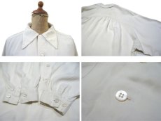 画像4: 1940's~ Raglan Sleeve L/S Rayon Shirts　NATURAL　size M - L (表記 なし) (4)