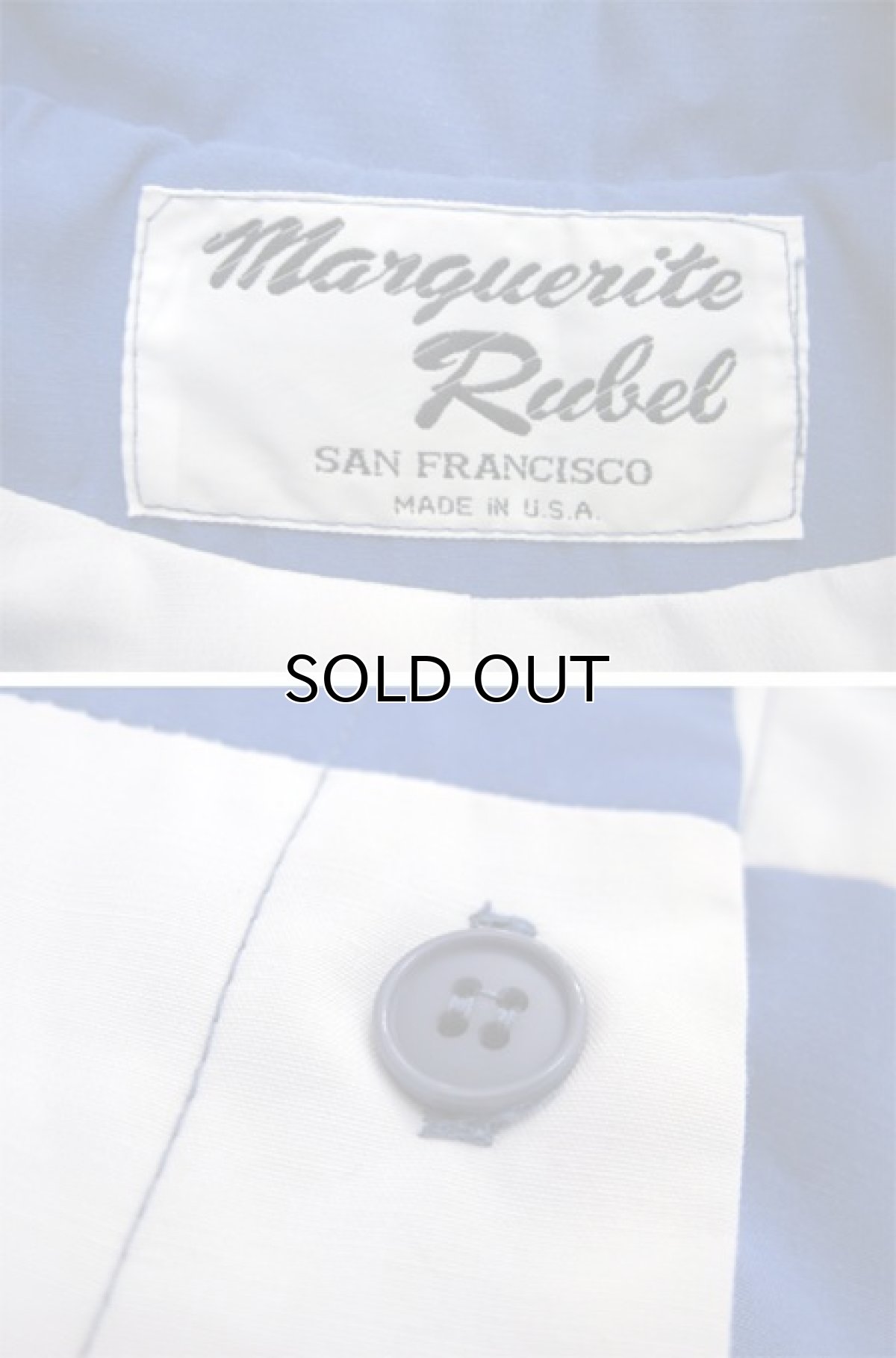 画像4: 1980's "MArguerite Rubel" Checker Flag Jacket　BLUE / WHITE　size S - M (表記 12) (4)