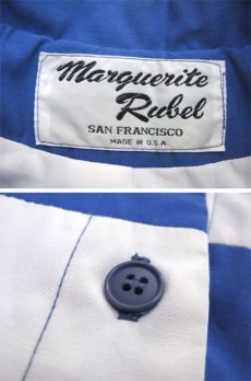 画像4: 1980's "MArguerite Rubel" Checker Flag Jacket　BLUE / WHITE　size S - M (表記 12) (4)