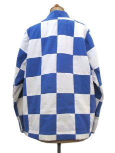 画像2: 1980's "MArguerite Rubel" Checker Flag Jacket　BLUE / WHITE　size S - M (表記 12) (2)