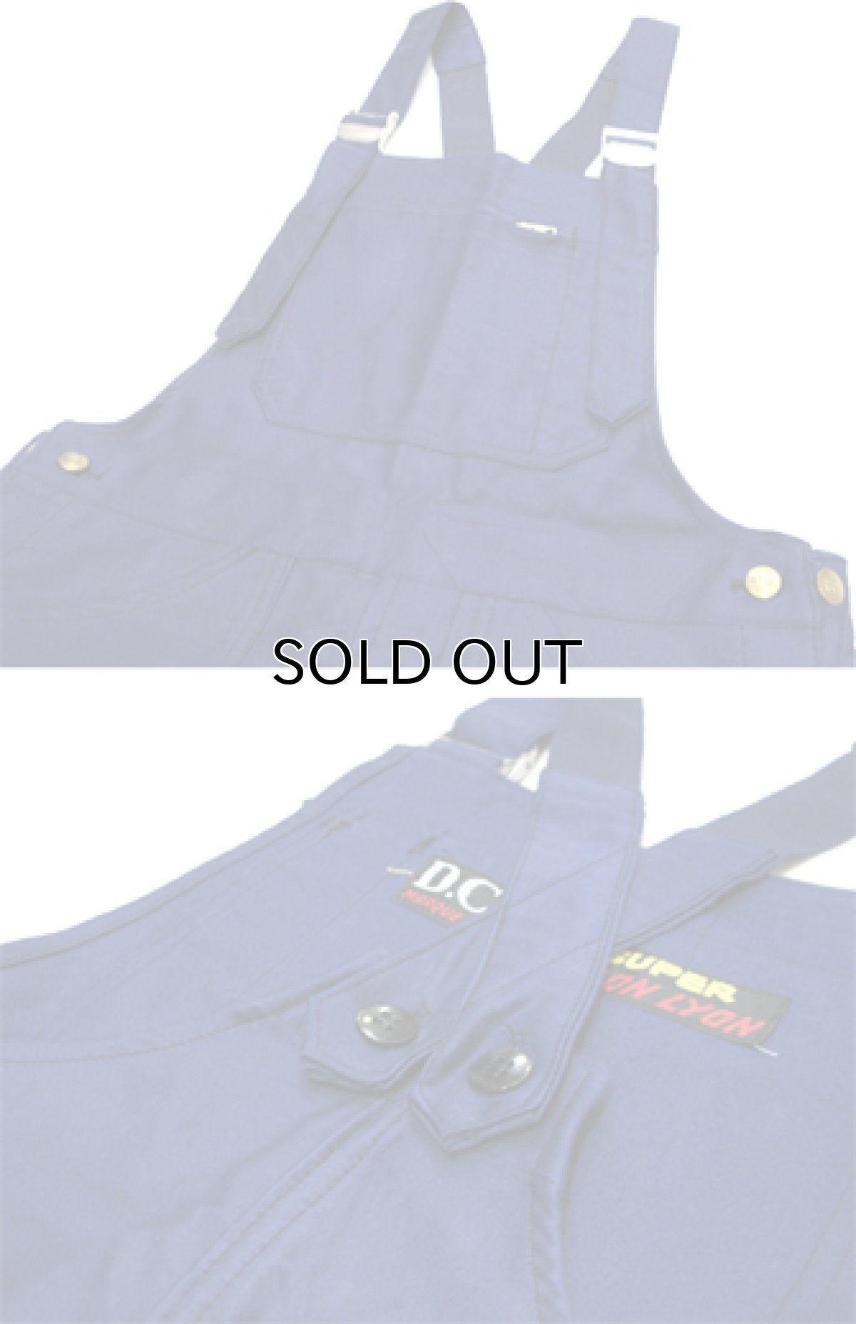 画像4: ~1960's French "DCM" Moleskin Worker Overall Dead Stock BLUE size M (表記 44) (4)