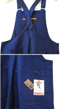 画像5: ~1960's French "DCM" Moleskin Worker Overall Dead Stock　BLUE　size M (表記 44) (5)