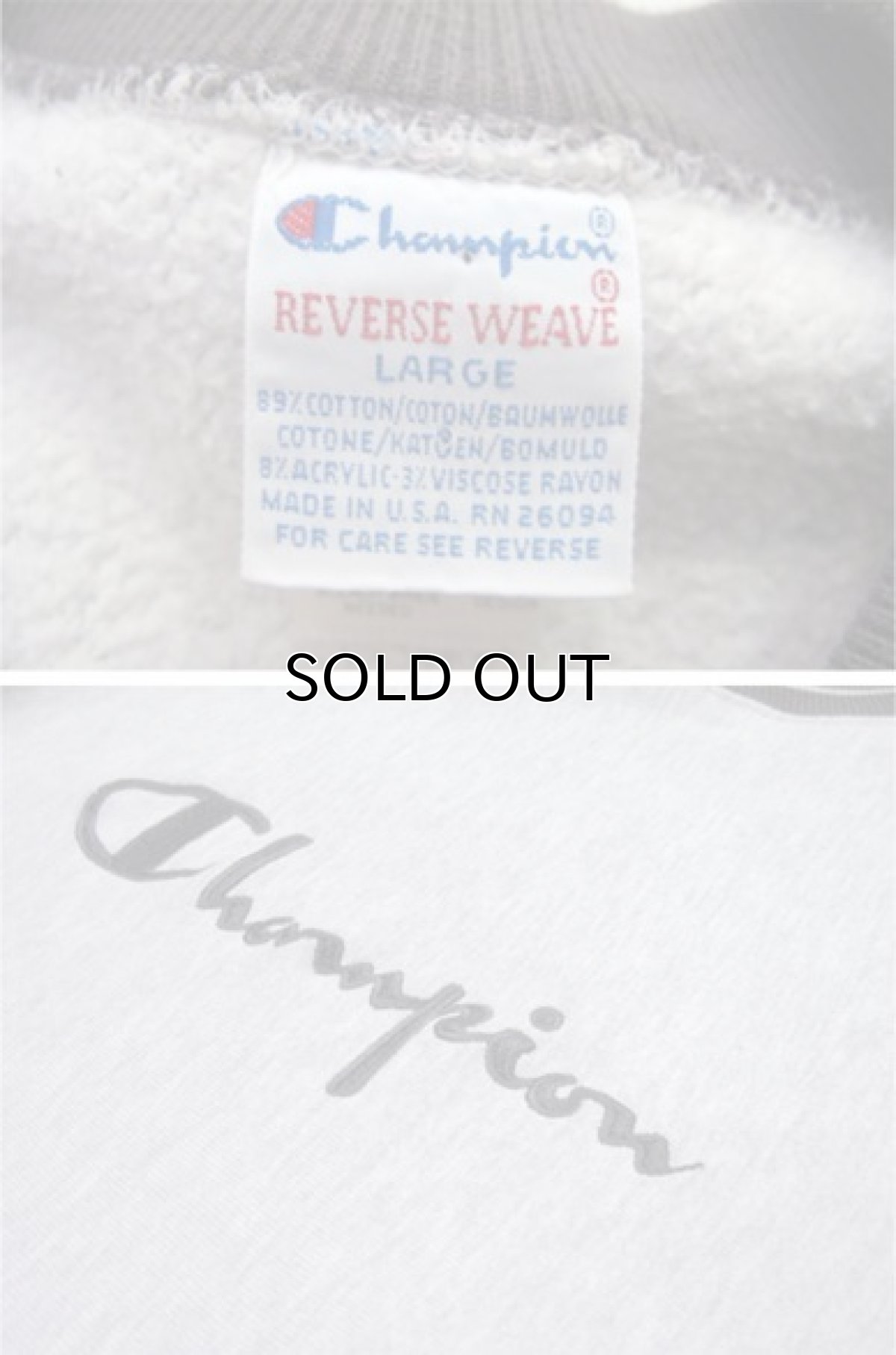 画像4: 1990's "Champion" Reverse Weave "LOGO" Sweat Shirts Heather Grey size L (表記 L) (4)