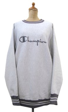 画像1: 1990's "Champion" Reverse Weave "LOGO" Sweat Shirts　Heather Grey　size L (表記 L) (1)