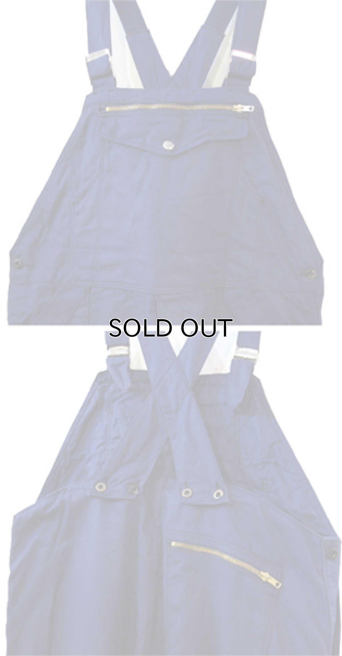 画像3: 1970's French "SOLIDA" Cotton Twill Overall Dead Stock - one washed　BLUE　size M (表記 44) (3)