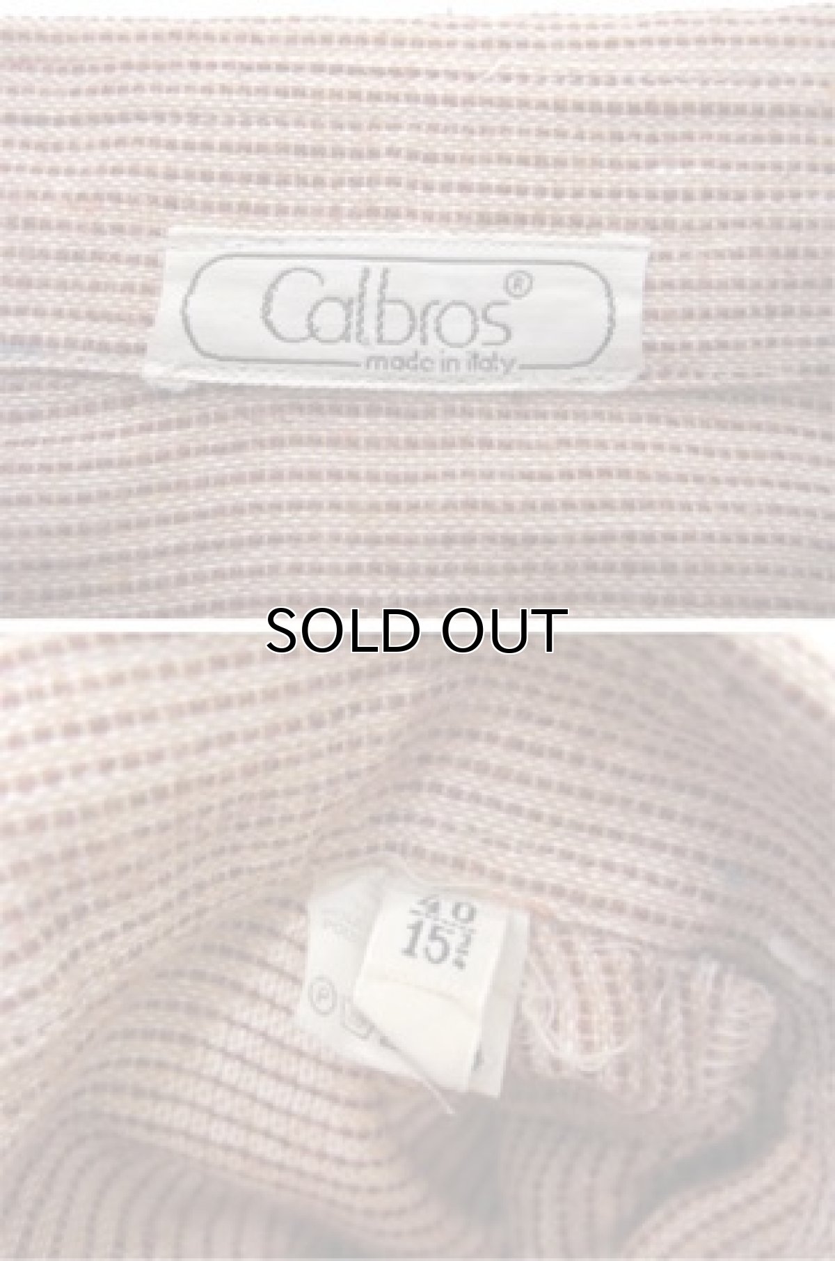 画像4: 1980's~ "Calbros" L/S Nep Wool BD Shirts　Red Brown　size S - M (表記 40) (4)