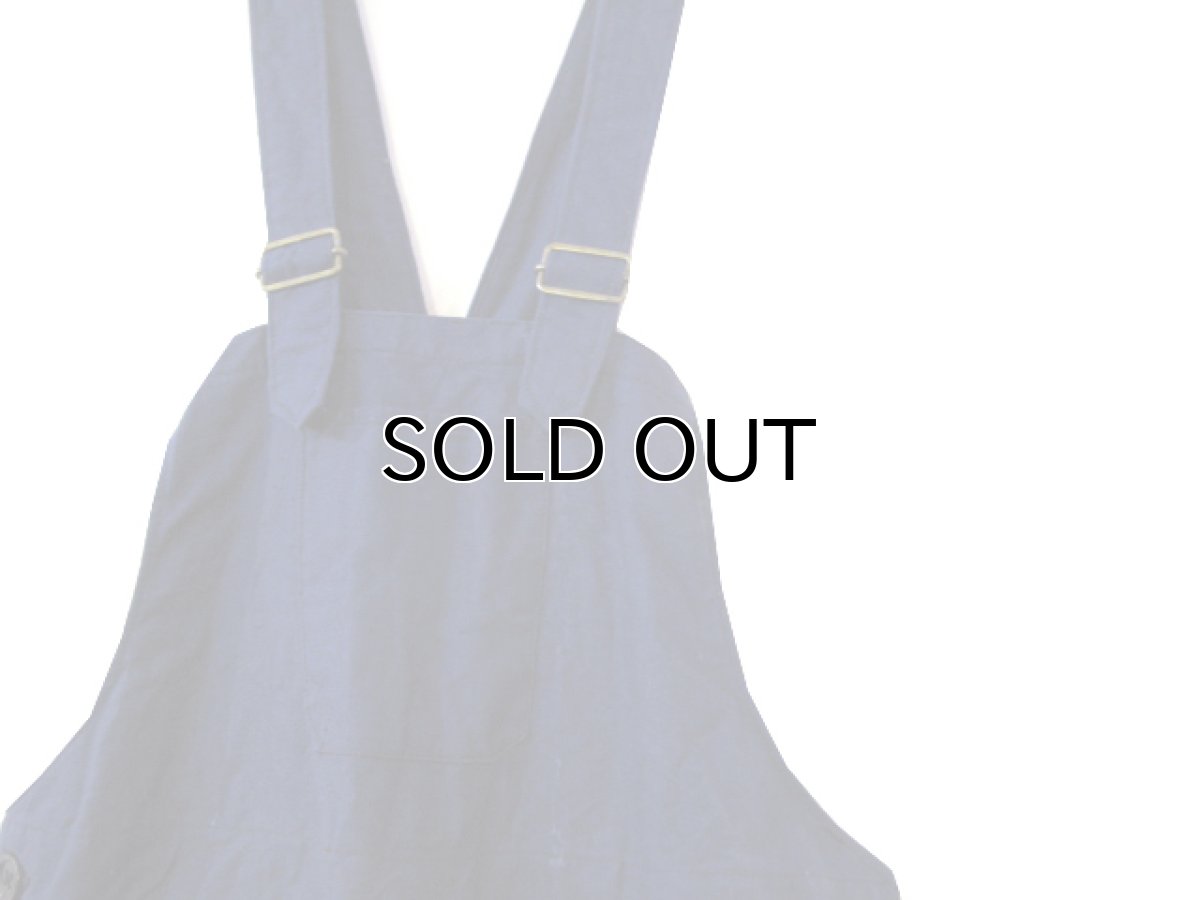 画像5: 1950's French Cotton Linen Worker Overall Dead Stock - one washed　BLUE　size M - L (表記 50 ) (5)