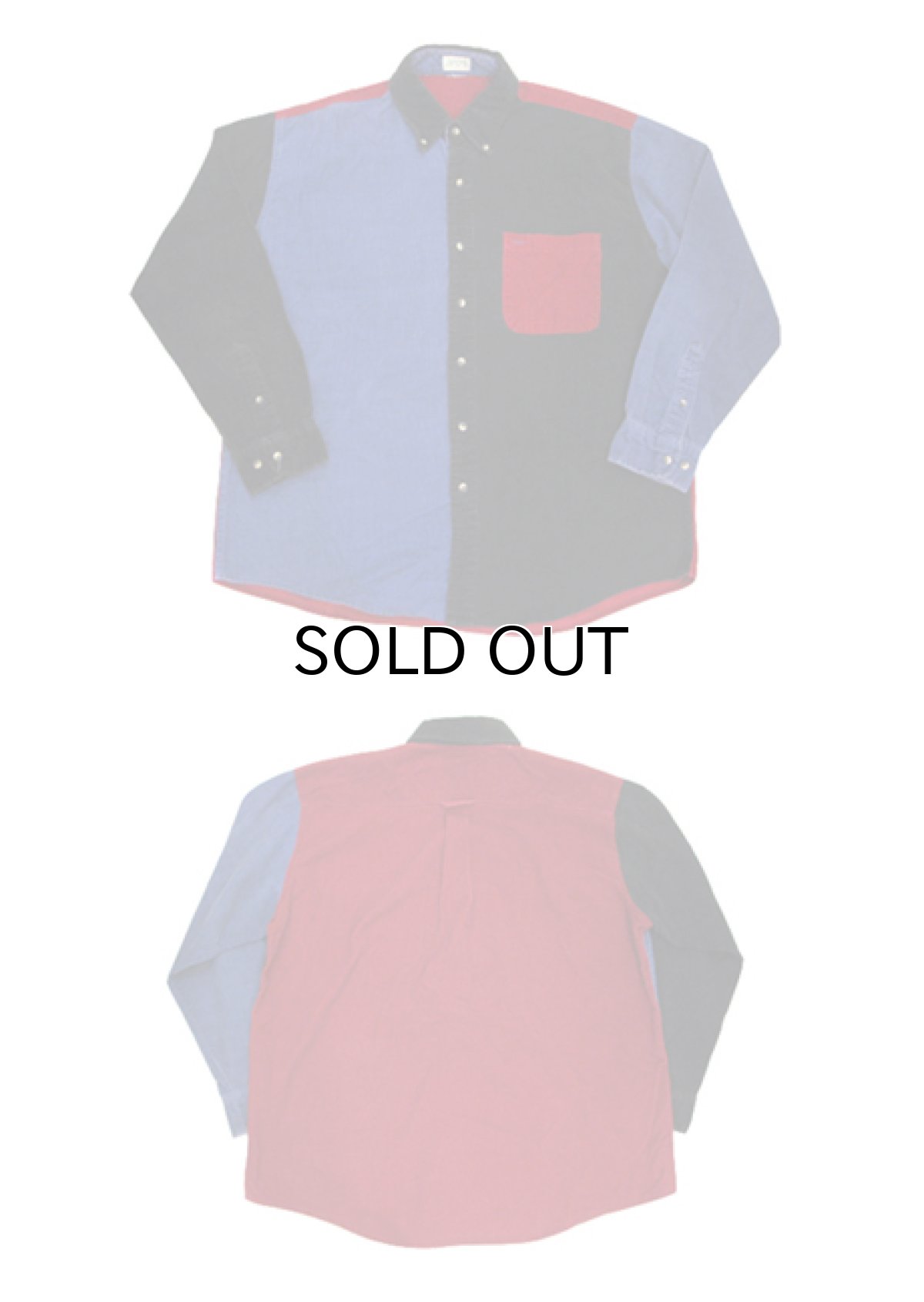 画像5: 1980's "Ash Creek" Crazy Pattern L/S Corduroy Shirts Blue / Red / Black size ~XL (表記 なし) (5)