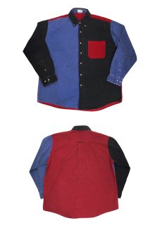 画像5: 1980's "Ash Creek" Crazy Pattern L/S Corduroy Shirts　Blue / Red / Black　size ~XL (表記 なし) (5)