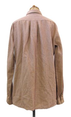 画像2: 1980's~ "Calbros" L/S Nep Wool BD Shirts　Red Brown　size S - M (表記 40) (2)