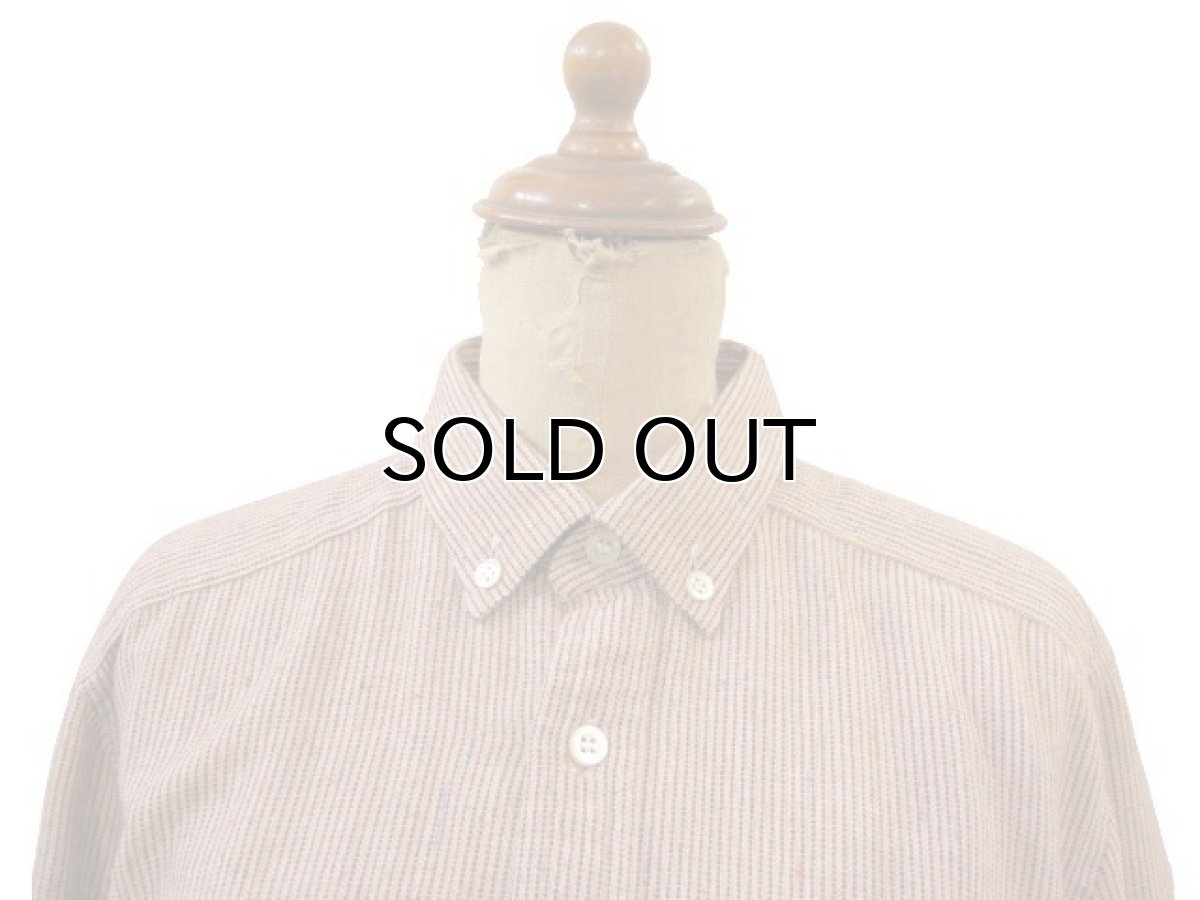 画像3: 1980's~ "Calbros" L/S Nep Wool BD Shirts　Red Brown　size S - M (表記 40) (3)