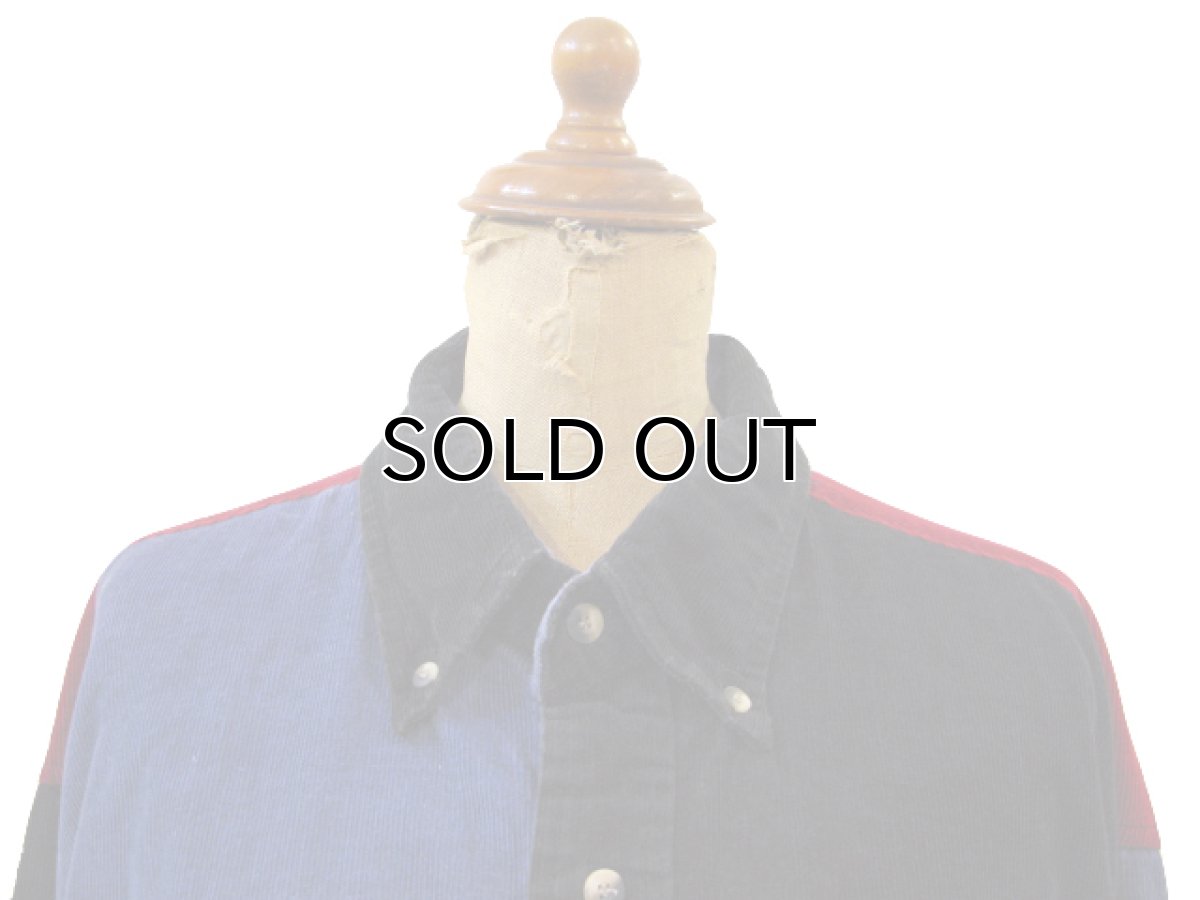 画像4: 1980's "Ash Creek" Crazy Pattern L/S Corduroy Shirts Blue / Red / Black size ~XL (表記 なし) (4)