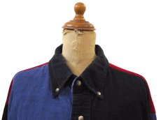 画像4: 1980's "Ash Creek" Crazy Pattern L/S Corduroy Shirts　Blue / Red / Black　size ~XL (表記 なし) (4)