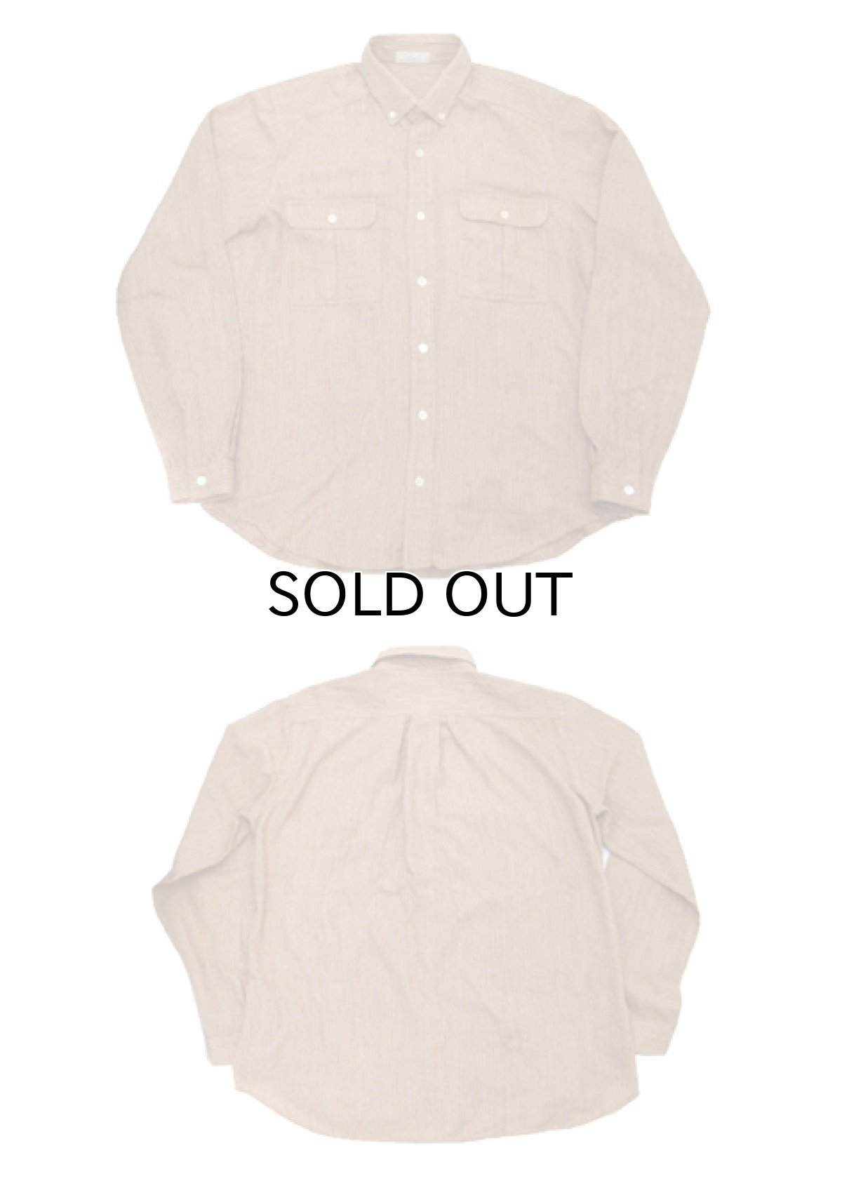 画像5: 1980's~ "Calbros" L/S Nep Wool BD Shirts　Red Brown　size S - M (表記 40) (5)