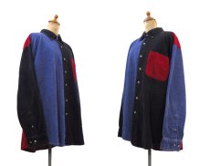 画像2: 1980's "Ash Creek" Crazy Pattern L/S Corduroy Shirts　Blue / Red / Black　size ~XL (表記 なし) (2)
