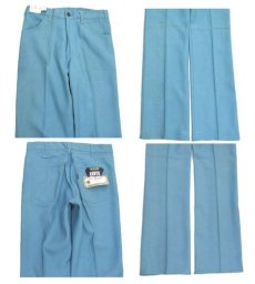 画像4: 1970's Levi's STA-PREST big "E" Straight Trousers Dead Stock　Sax Blue　size w 30 inch (30 x 34) (4)