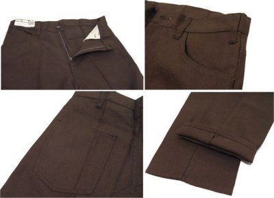 画像1: 1970's Levi's STA-PREST big "E" Straight Trousers Dead Stock　BROWN　size w 31 inch ( 31 x 32)