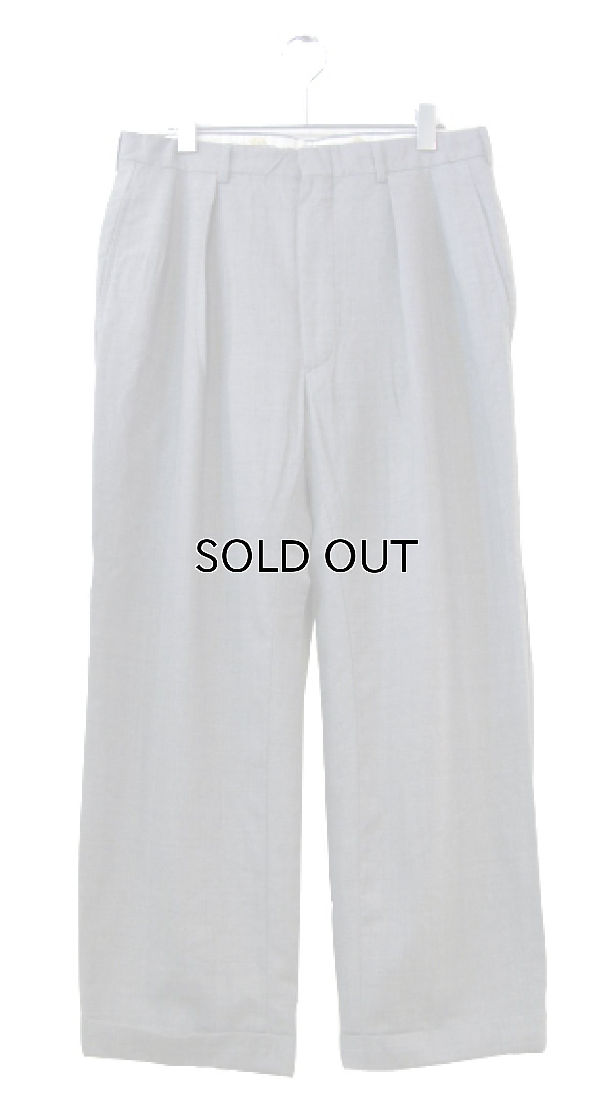 画像1: "Polo by Ralph Lauren" Wool Tuck Trousers　GREY　size w 32 inch (表記 w33) (1)