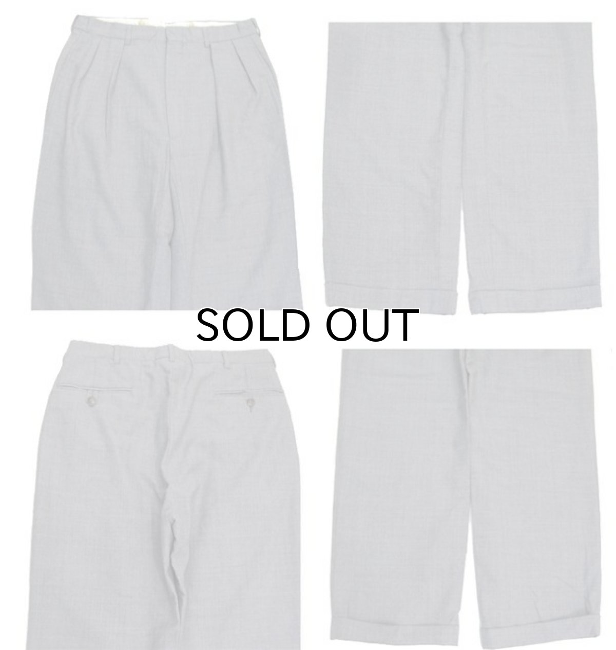 画像4: "Polo by Ralph Lauren" Wool Tuck Trousers GREY size w 32 inch (表記 w33) (4)