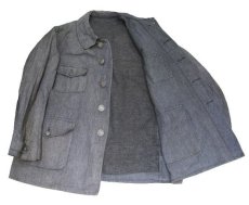 画像5: 1930-40's French Herringbone Twill Salt & Pepper Hunting Jacket　size M (5)