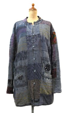 画像1: 1980's~ "newport news" Stand Collar Design Jacket　Crazy Pattern　size L (表記 16) (1)