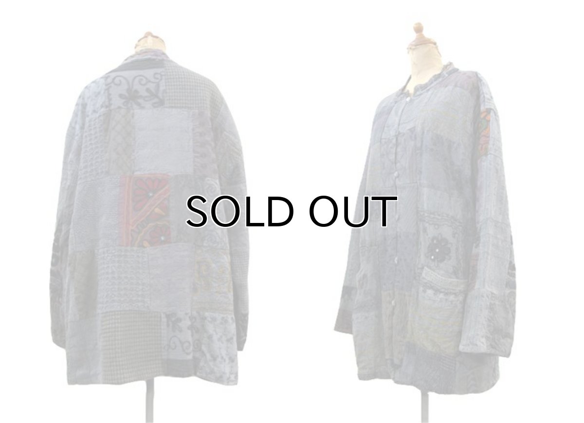 画像2: 1980's~ "newport news" Stand Collar Design Jacket Crazy Pattern size L (表記 16) (2)