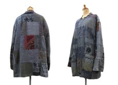 画像2: 1980's~ "newport news" Stand Collar Design Jacket　Crazy Pattern　size L (表記 16) (2)