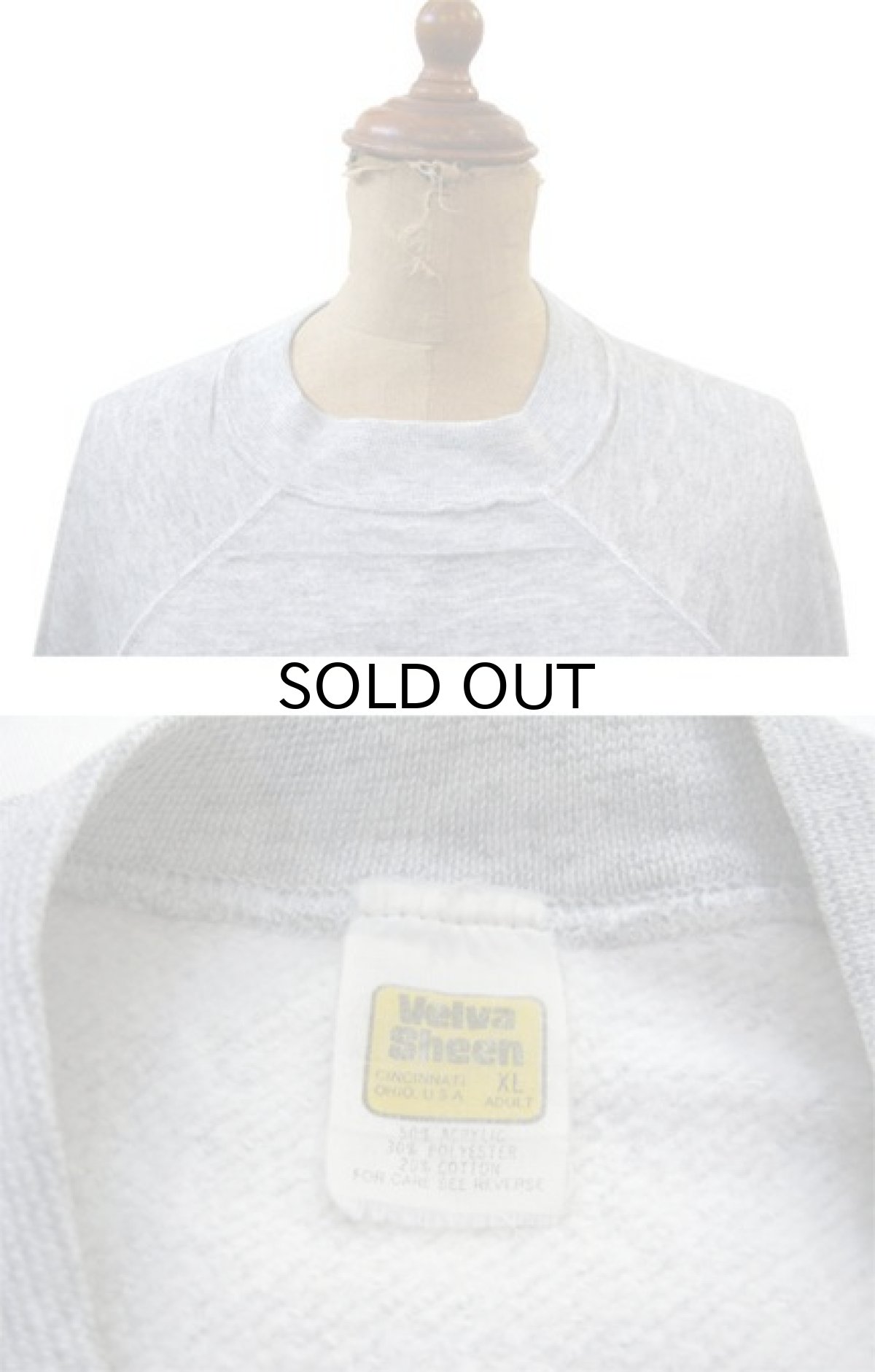 画像3: 1980's "Velva Sheen" Crew Neck Sweat "DUKE" Heather Grey size M (表記 XL) (3)