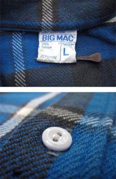 画像4: 1970's BIG MAC Heavy Flannel Check Shirts  青系　size L (表記 L) (4)