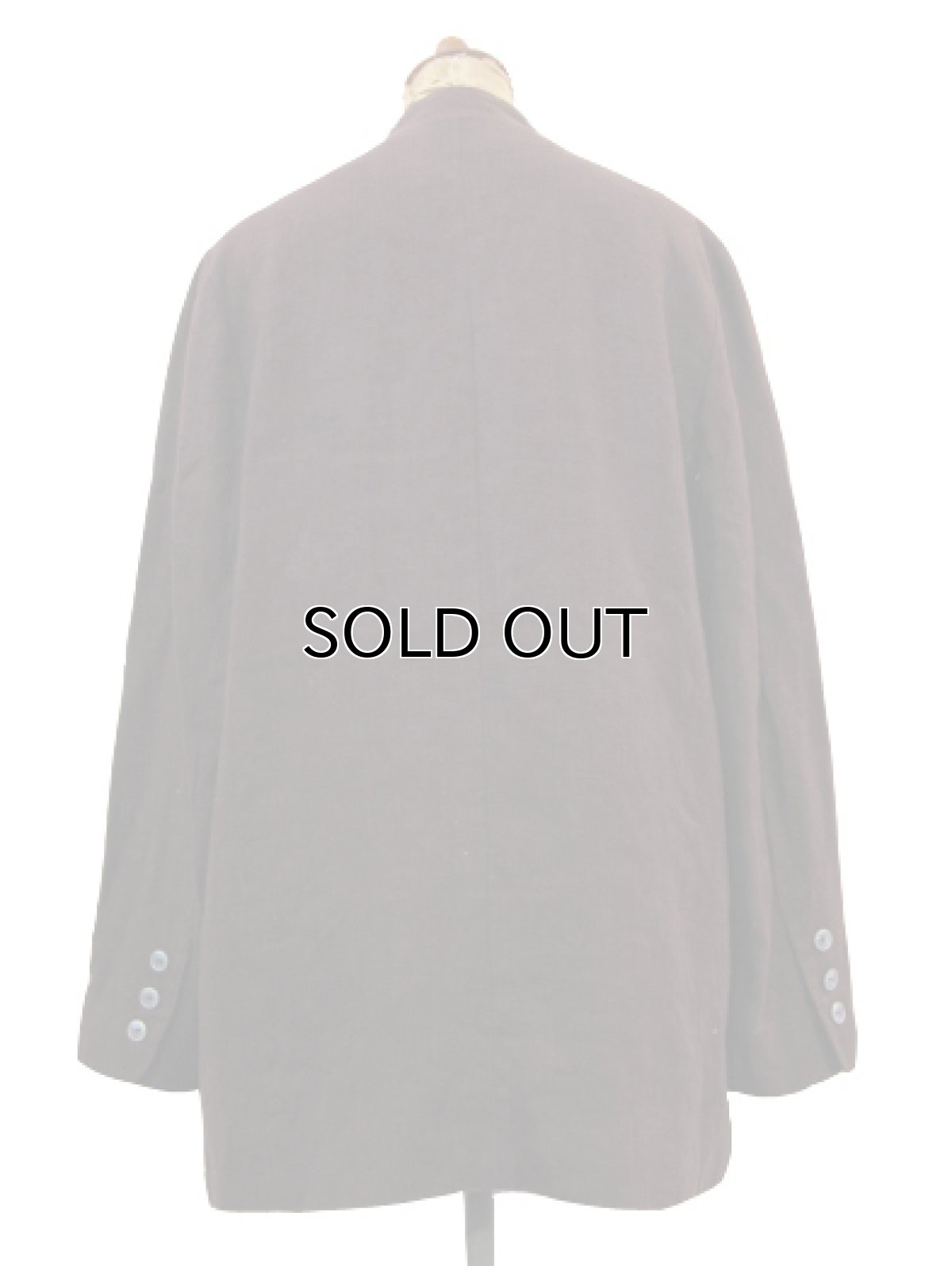 画像2: 1980's~ "harve benard" Stand Collar Linen Jacket　BROWN　size M - L (表記 なし) (2)