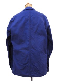 画像2: 1970's French "SOLIDA" Cotton Twill Work Jacket Dead Stock - one washed　BLUE　size M (表記 42) (2)
