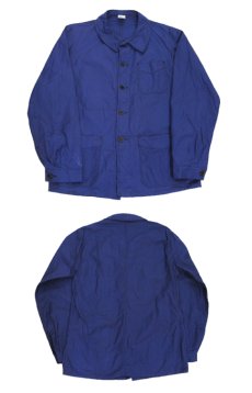 画像5: 1970's French "SOLIDA" Cotton Twill Work Jacket Dead Stock - one washed　BLUE　size M (表記 42) (5)