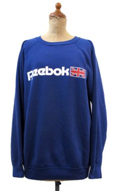 画像1: 1980's Crew Neck Print Sweat "Reebok"　BLUE　size M (表記 不明) (1)