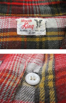 画像4: 1960's "Winter King" Heavy Flannel Check Shirts 　size M (表記 不明) (4)