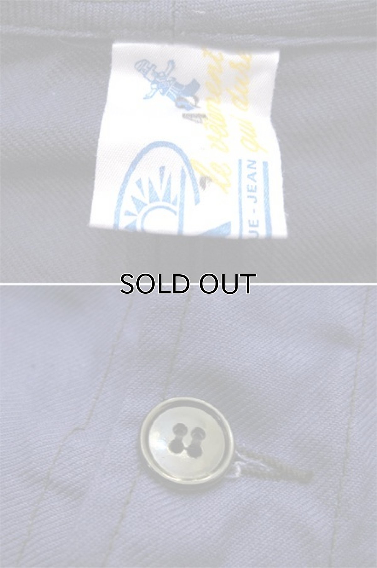 画像4: 1970's French "SOLIDA" Cotton Twill Work Jacket Dead Stock - one washed　BLUE　size M (表記 42) (4)