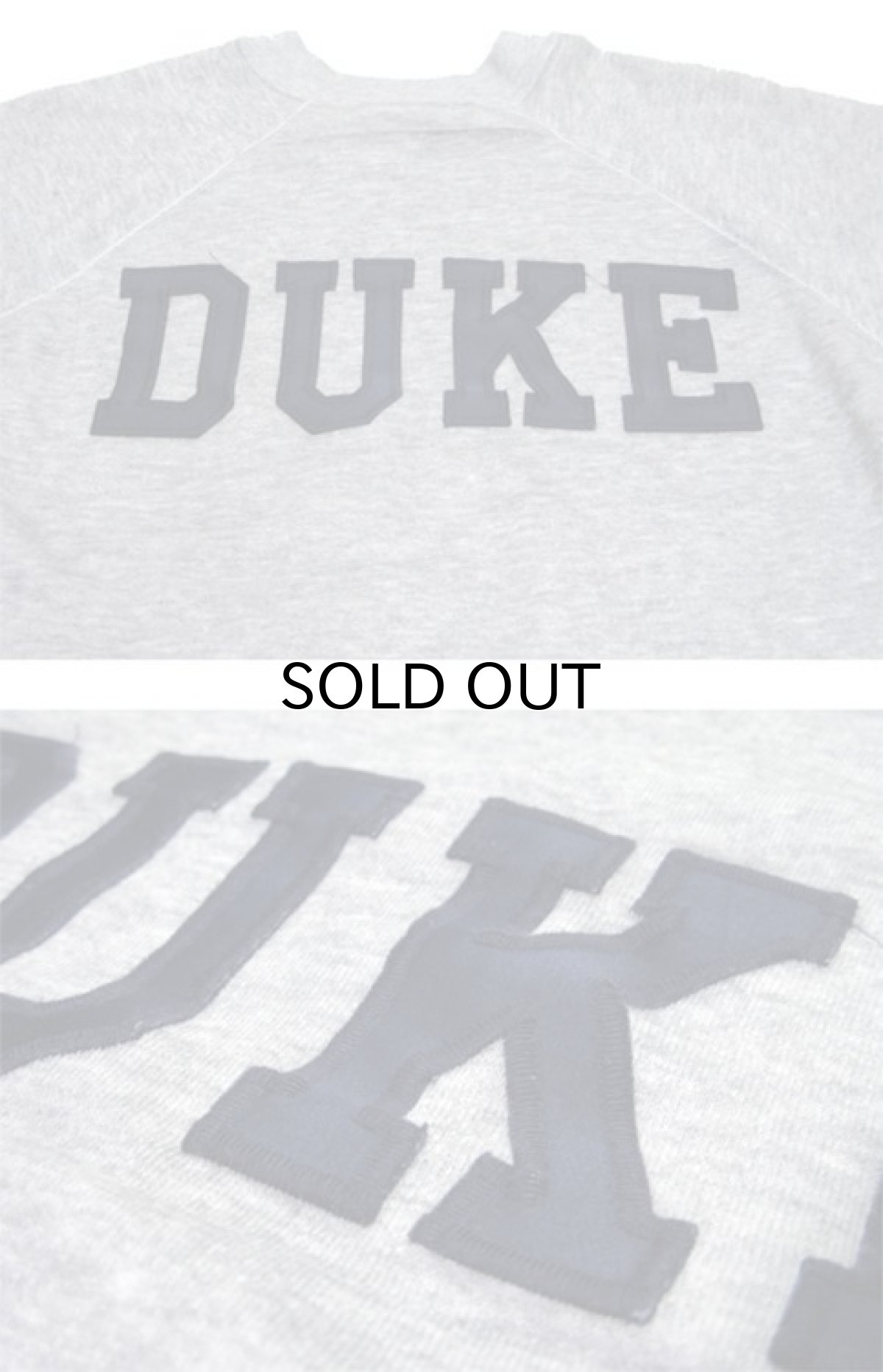 画像4: 1980's "Velva Sheen" Crew Neck Sweat "DUKE" Heather Grey size M (表記 XL) (4)